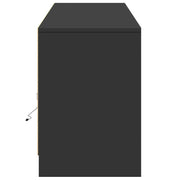 Mueble de TV con LED madera de ingeniería negro 180x34x50 cm V2584 Vetonek