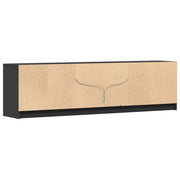 Mueble de TV con LED madera de ingeniería negro 180x34x50 cm V2584 Vetonek