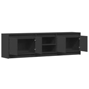 Mueble de TV con LED madera de ingeniería negro 180x34x50 cm V2584 Vetonek