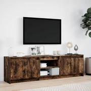 Mueble de TV LED madera ingeniería roble ahumado 180x34x50 cm V2614 Vetonek