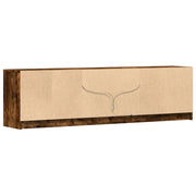 Mueble de TV LED madera ingeniería roble ahumado 180x34x50 cm V2614 Vetonek