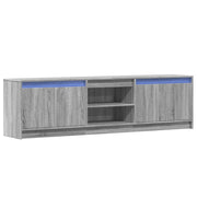 Mueble de TV con LED madera ingeniería gris Sonoma 180x34x50 cm V2621 Vetonek