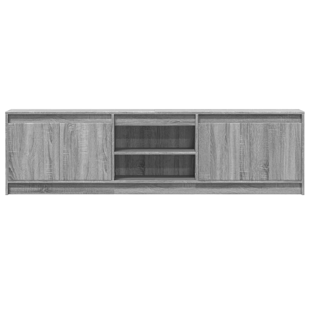Mueble de TV con LED madera ingeniería gris Sonoma 180x34x50 cm V2621 Vetonek