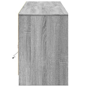 Mueble de TV con LED madera ingeniería gris Sonoma 180x34x50 cm V2621 Vetonek