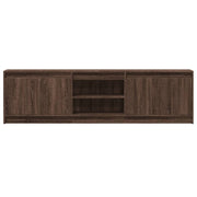 Mueble de TV LED madera sintetizada Nexus marrón roble 180x34x50 cm - Vetonek