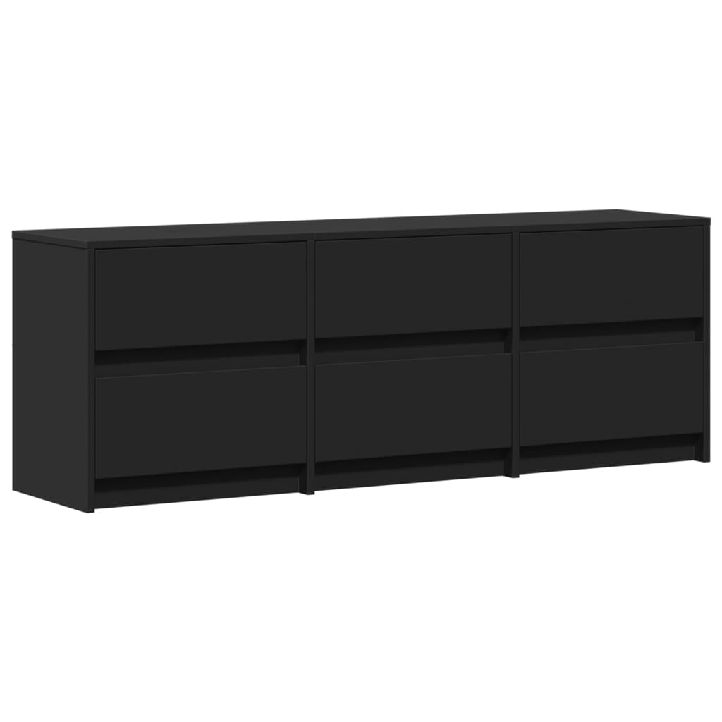 Mueble de TV con LED madera de ingeniería negro 140x34x50 cm - Vetonek