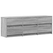 Mueble de tv madera ingeniería gris sonoma 140x34x50 cm v2690 - Vetonek