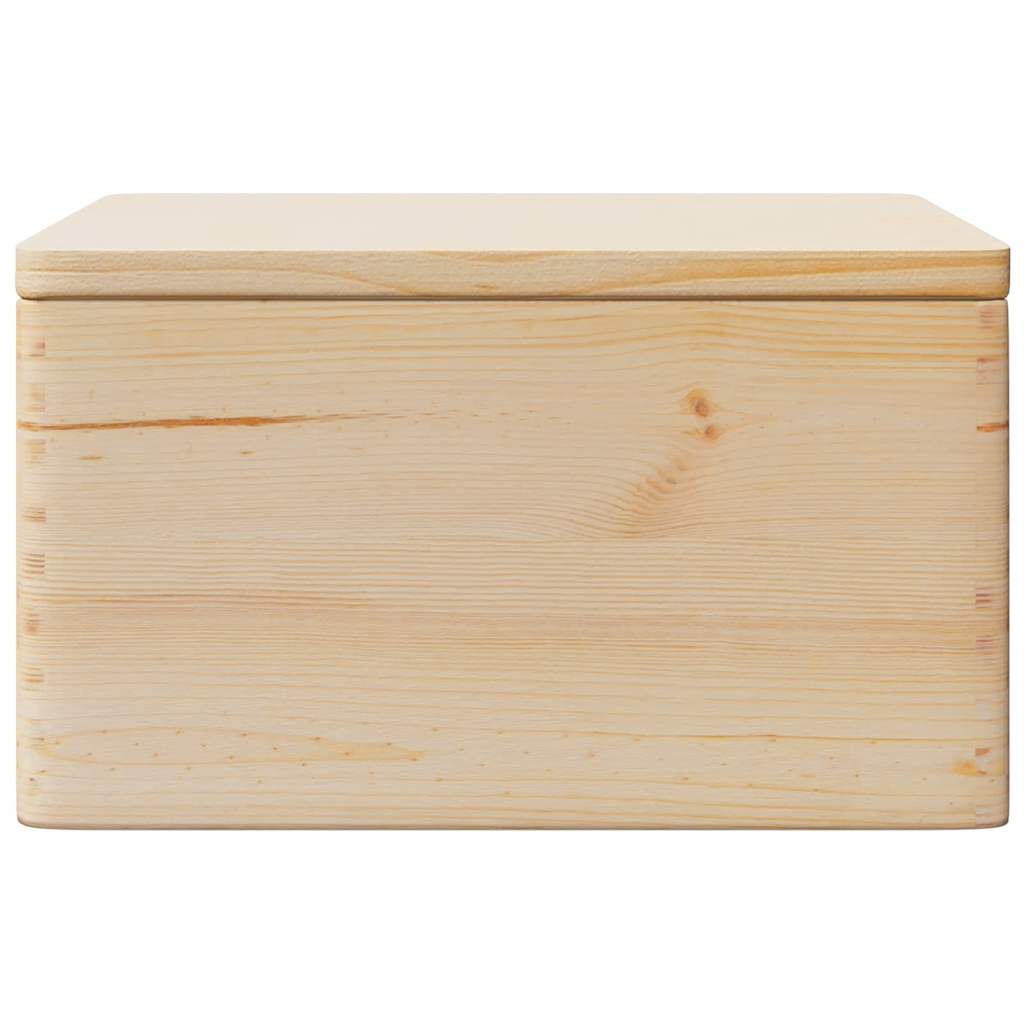 Caixa de madeira com tampa em pinho maciço 40x30x23 cm v9803 - Vetonek