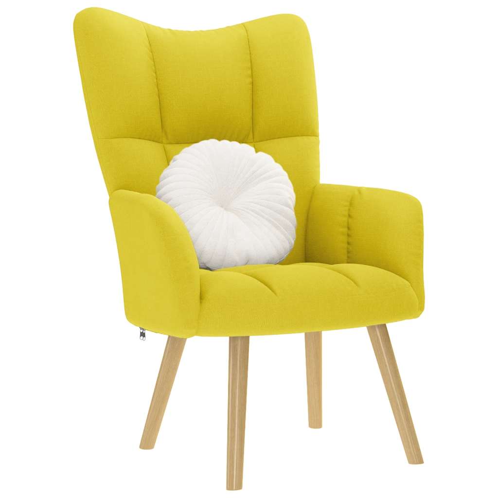 Vetonek Sillón de relax de tela amarillo clara