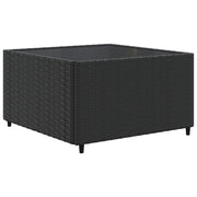 Set de muebles de jardín 9 pzas y cojines ratán sintético negro V3275 Vetonek