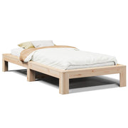 Vetonek Estructura de cama sin colchón madera maciza de pino 90x200 cm