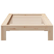 Estructura de cama sin colchón madera maciza de pino 90x190 cm v9642 - Vetonek