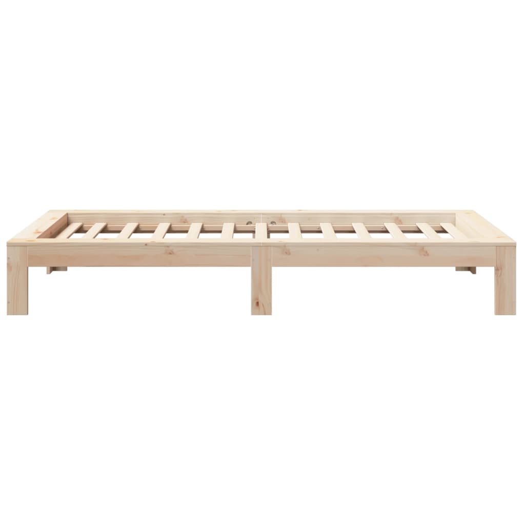 Estructura de cama sin colchón madera maciza de pino 90x190 cm v9642 - Vetonek