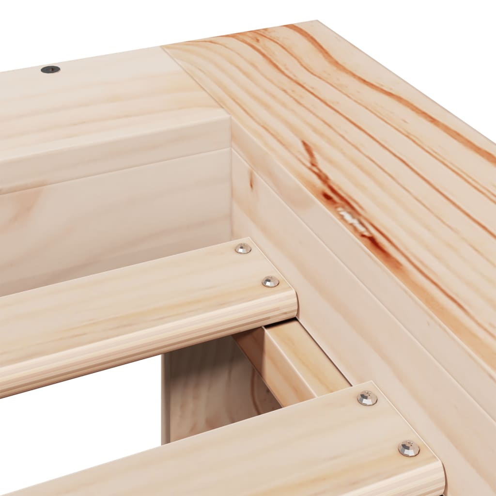 Estructura de cama sin colchón madera maciza de pino 90x190 cm v9642 - Vetonek