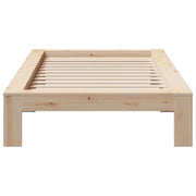 Estructura de cama sin colchón madera maciza pino 75x190 cm v9673 - Vetonek