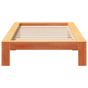 Estructura de cama sin colchón madera maciza marrón 75x190 cm v9697 - Vetonek