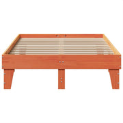 Estructura de cama sin colchón madera maciza marrón 120x190 cm v0020 - Vetonek
