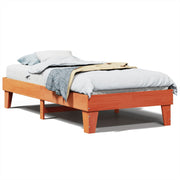 Vetonek Estructura de cama sin colchón madera maciza marrón 90x190 cm
