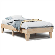 Vetonek Estructura de cama sin colchón madera maciza pino 75x190 cm