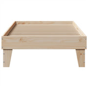 Estructura de cama sin colchón madera maciza pino 75x190 cm v0068 - Vetonek
