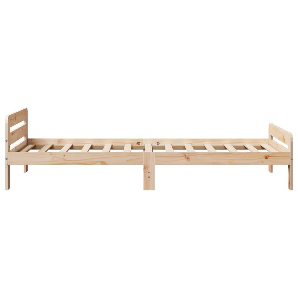 Estructura de cama sin colchón madera maciza de pino 90x200 cm - Vetonek