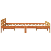 Estructura de cama sin colchón madera maciza marrón 120x190 cm - Vetonek