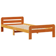 Estructura de cama sin colchón madera maciza marrón 90x190 cm - Vetonek