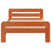 Estructura de cama sin colchón madera maciza marrón 90x190 cm - Vetonek