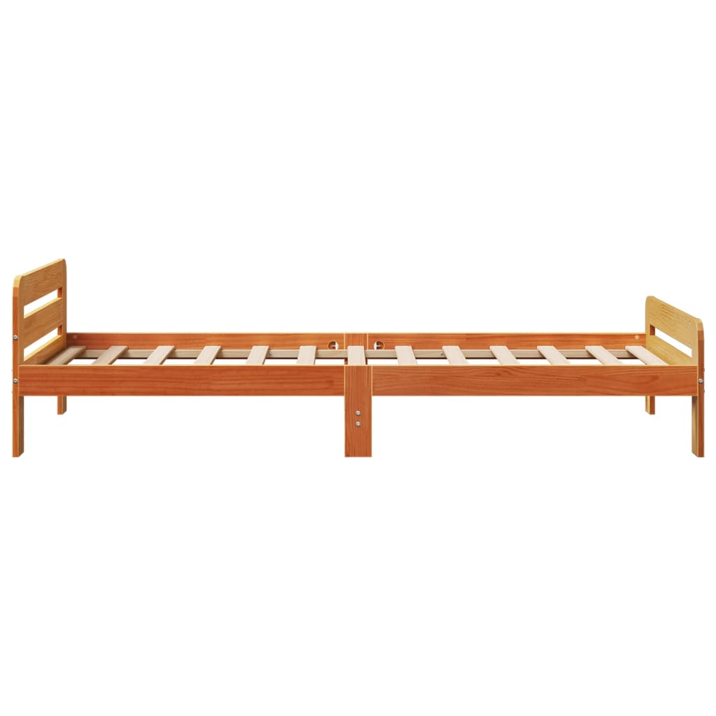 Estructura de cama sin colchón madera maciza marrón 90x190 cm - Vetonek