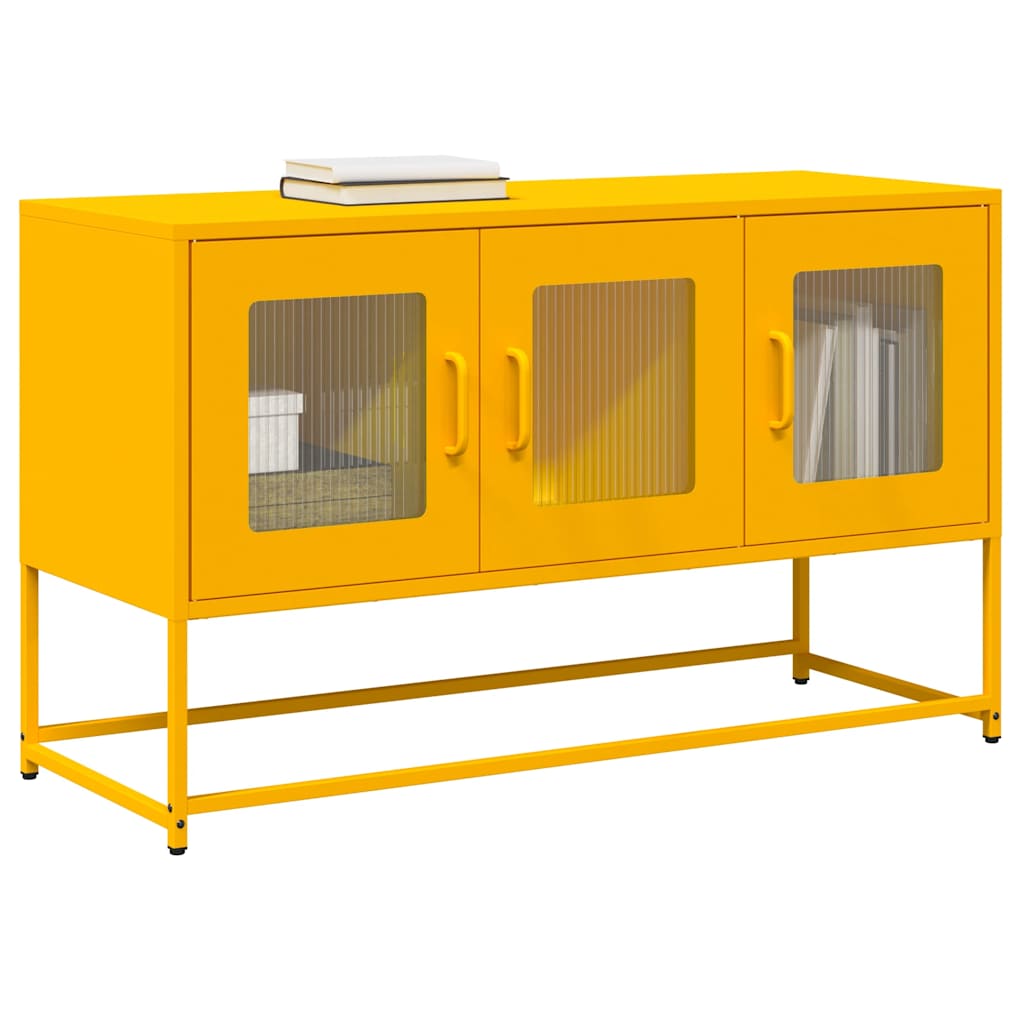 Vetonek Mueble para TV acero laminado en frío amarillo 100,5x39x60,5 cm