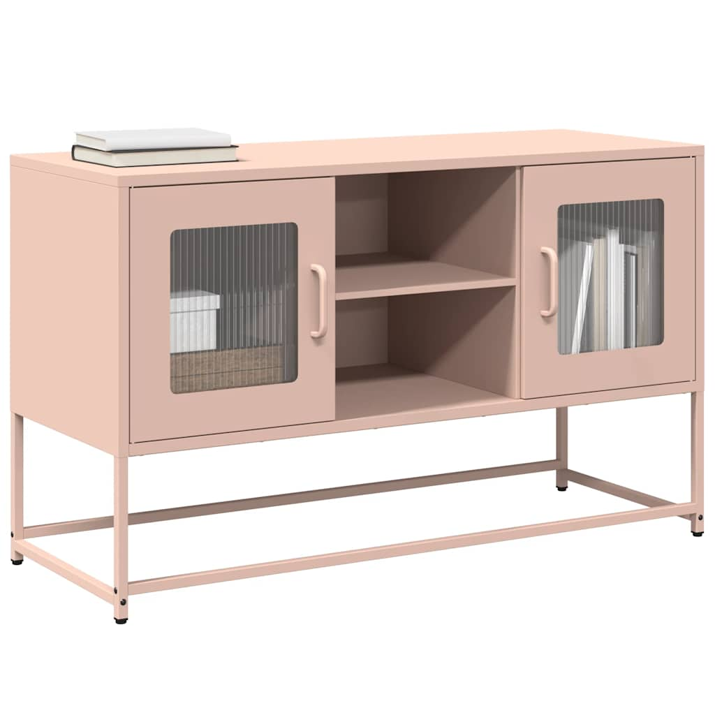 Vetonek Mueble para TV de acero rosa 100,5x39x60,5 cm