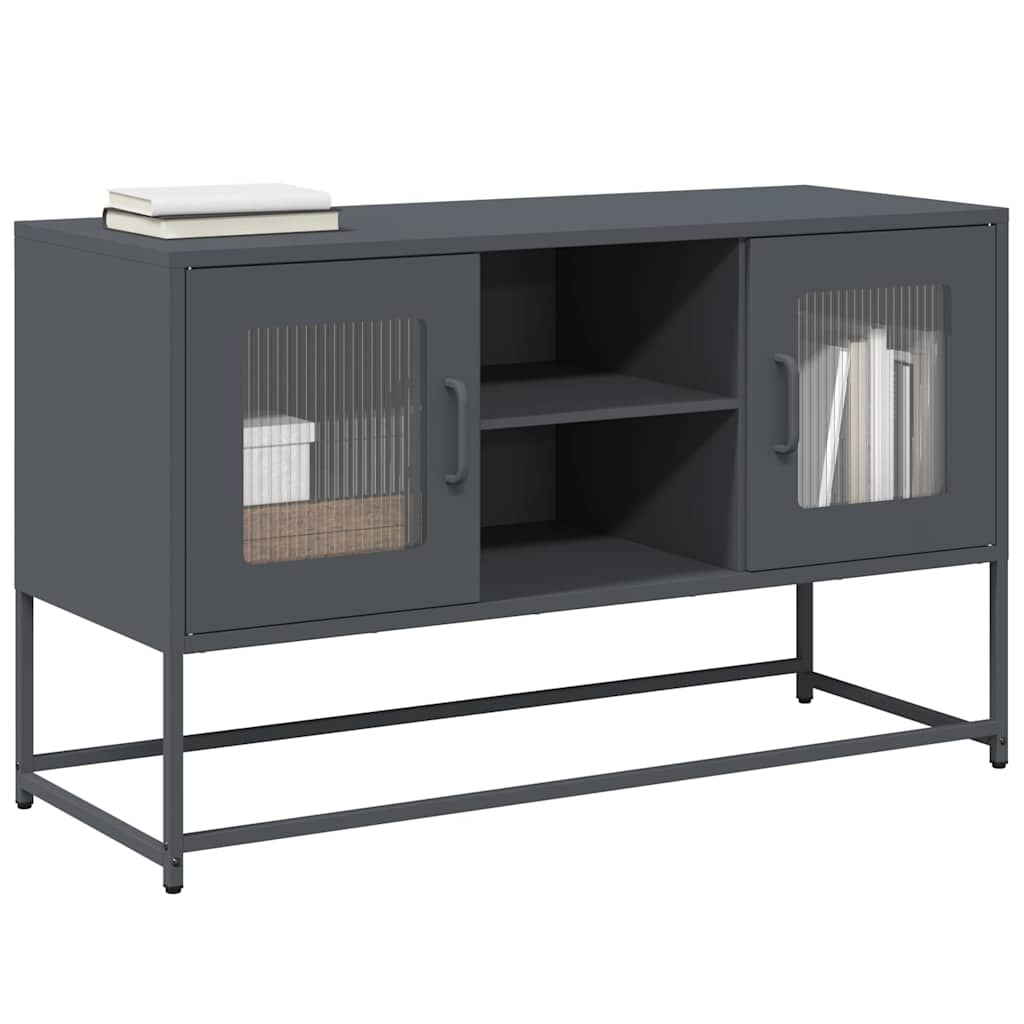 Vetonek Mueble para TV de acero gris antracita 100,5x39x60,5 cm