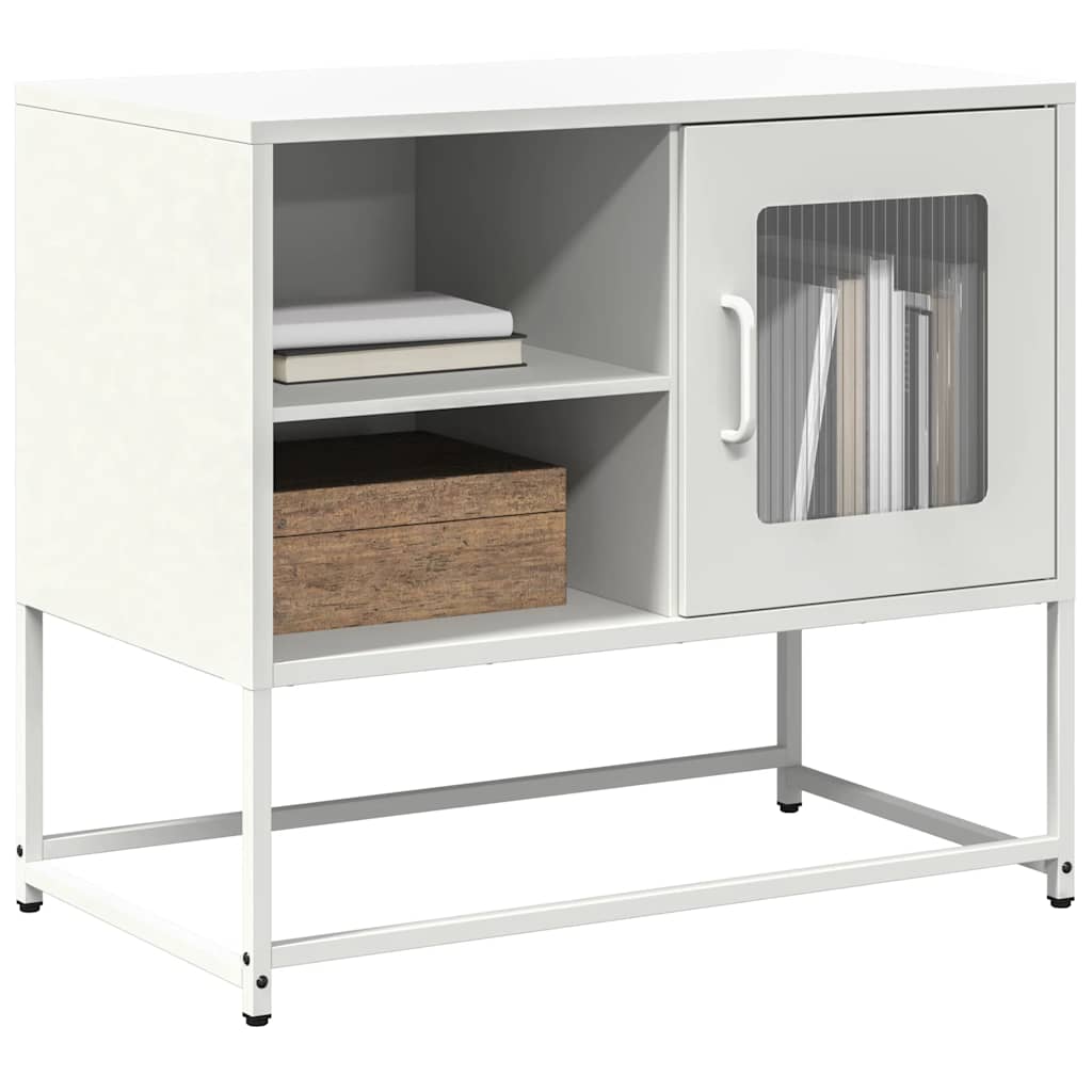 Vetonek Mueble para TV de acero blanco 68x39x60,5 cm