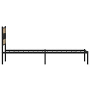 Estructura de cama sin colchón metal roble Sonoma 90x190 cm - Vetonek