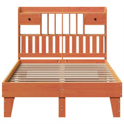 Estructura de cama sin colchón madera maciza marrón 135x190 cm v2993 - Vetonek