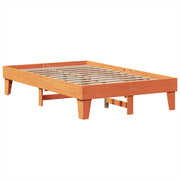 Estructura de cama sin colchón madera maciza marrón 135x190 cm v2993 - Vetonek