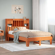 Estructura de cama sin colchón madera maciza marrón 120x190 cm v3020 Vetonek