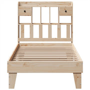 Estructura de cama sin colchón madera maciza pino 75x190 cm v3068 - Vetonek