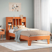 Estructura de cama sin colchón madera maciza marrón 75x190 cm v3082 Vetonek