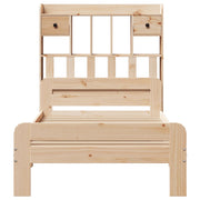 Cama con estantería sin colchón madera maciza de pino 100x200cm V3273 Vetonek