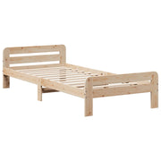 Estructura de cama sin colchón madera maciza de pino 90x200 cm v4867 - Vetonek