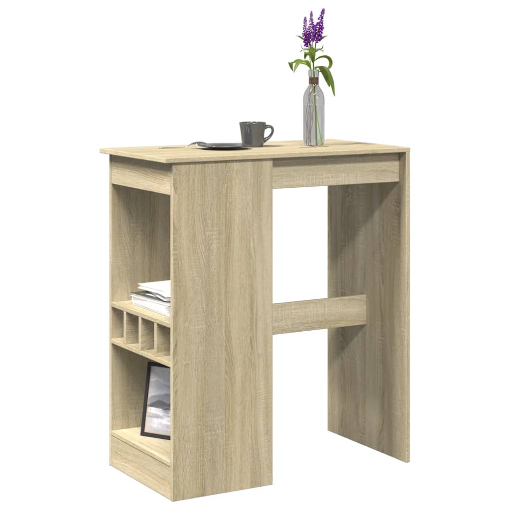 Vetonek Mesa alta con estantes madera roble Sonoma 90x47,5x103,5 cm