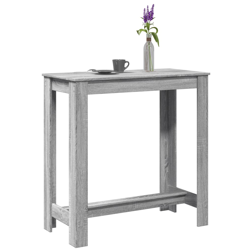 Vetonek Mesa alta de bar madera ingeniería gris Sonoma 102x50x103,5 cm