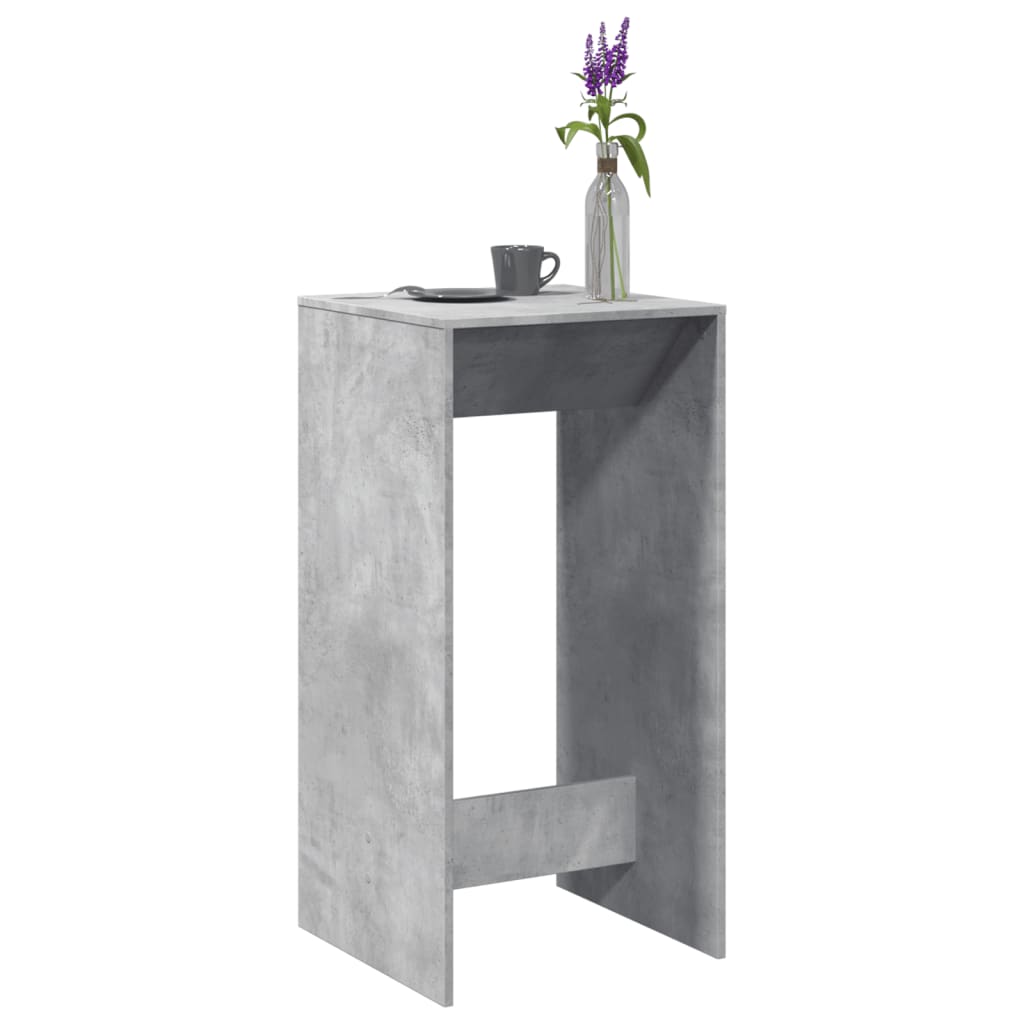 Vetonek Mesa alta de bar madera ingeniería gris hormigón 51x50x103,5 cm