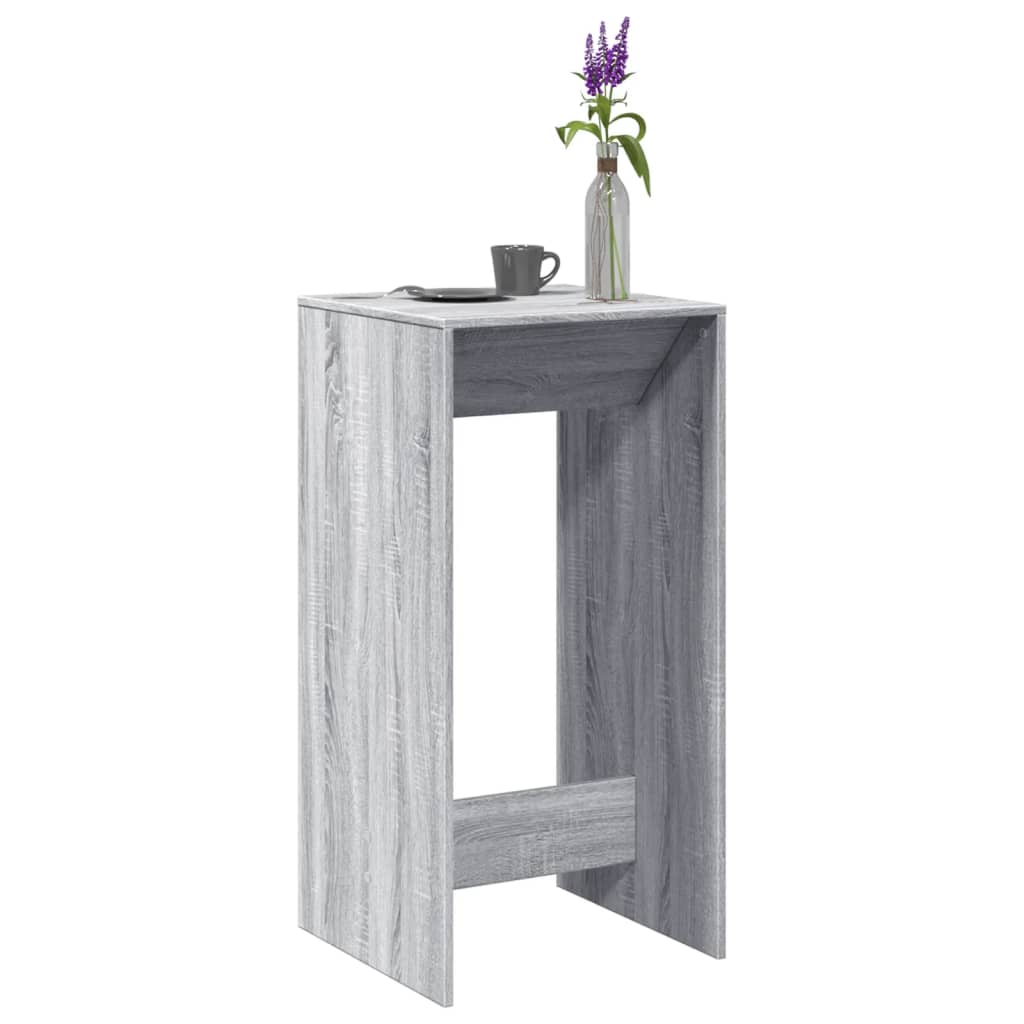 Vetonek Mesa alta de bar madera ingeniería gris Sonoma 51x50x103,5 cm