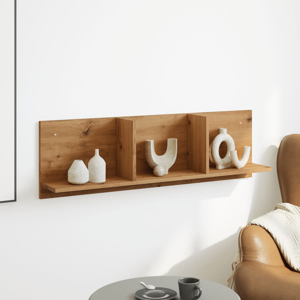 Mueble de pared madera sintetizada Nexus roble artisian 100x16,5x30 cm - Vetonek