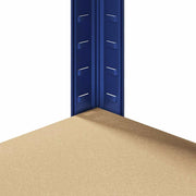 Estantería esquina 5 niveles madera contrachapada y acero azul V2527 Vetonek