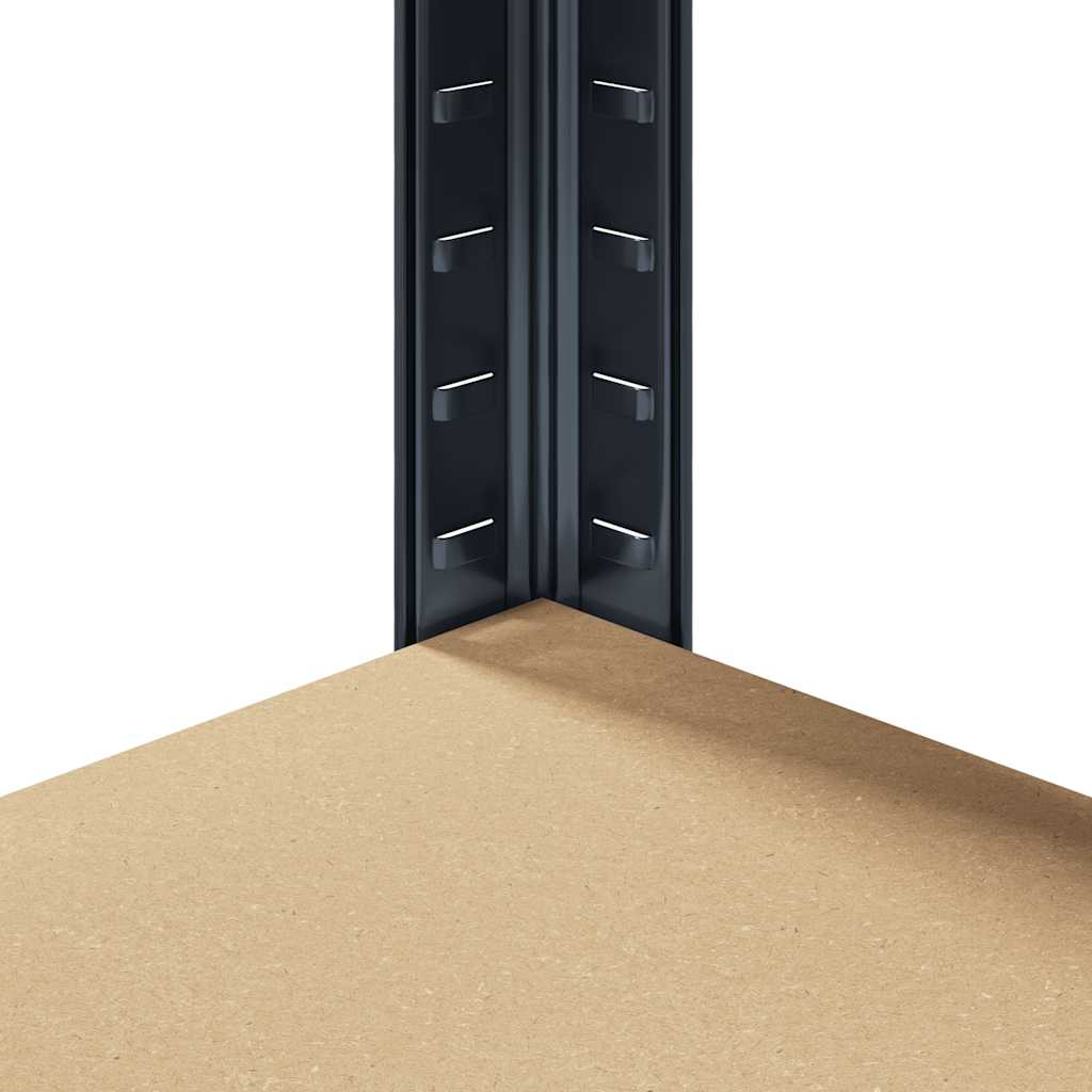 Estantería de esquina 5 niveles madera y acero gris antracita V2534 Vetonek