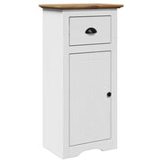 Vetonek Mueble de baño BODO blanco y marrón 44x30x90 cm