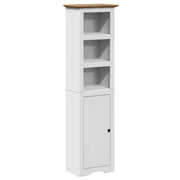 Vetonek Mueble de baño BODO blanco y marrón 44x30x160 cm